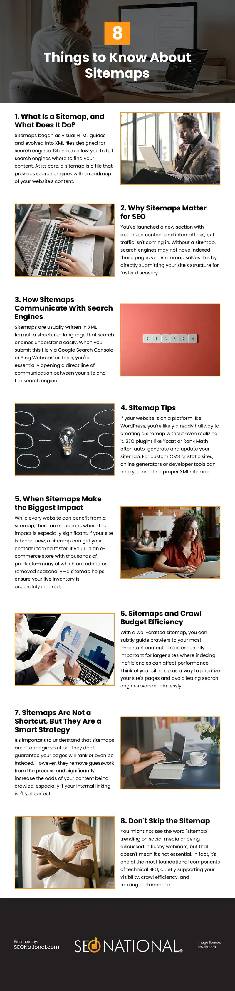 8 Things to Know About Sitemaps Infographic