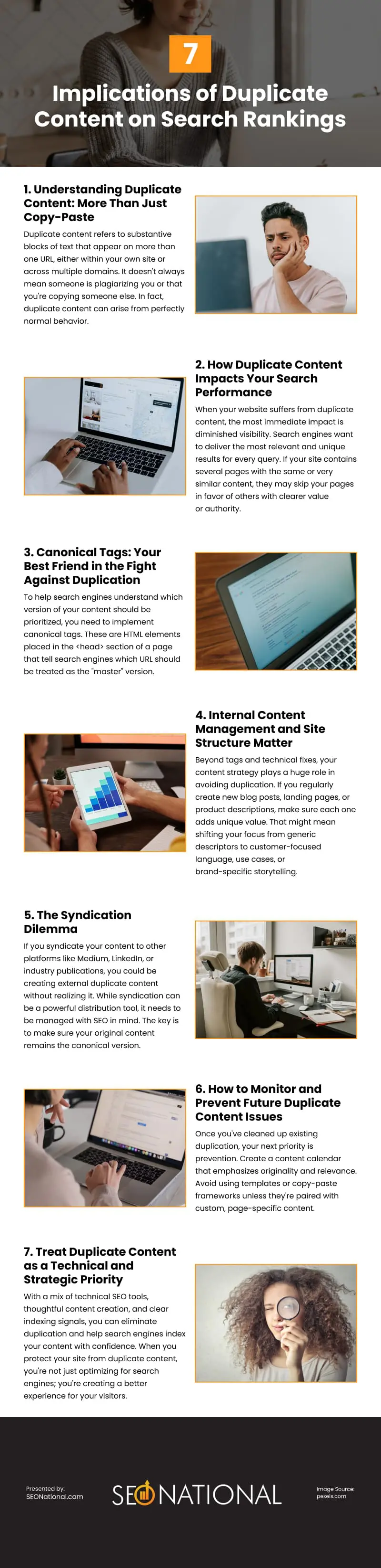 7 Implications of Duplicate Content on Search Rankings Infographic
