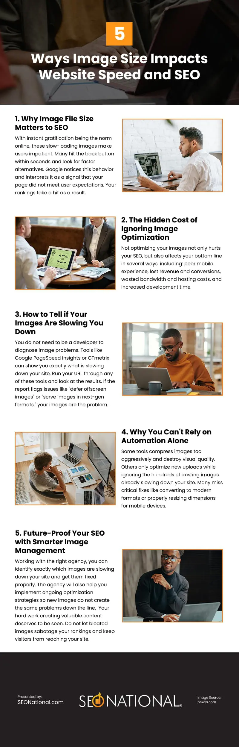 5 Ways Image Size Impacts Website Speed and SEO Infographic 5 Ways Image Size Impacts Website Speed and SEO Infographic
